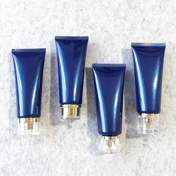 30 adet 100ml Boş Mavi Yumuşak losyon tüpü Kozmetik Ambalaj 3.4 OZ Şampuan Plastik Şişeler Cilt bakım kremi Kapları Tüp