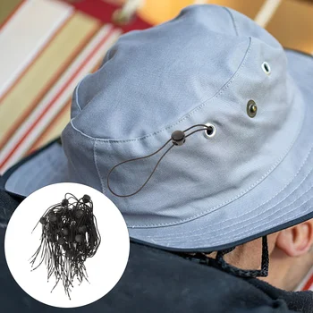 30 Adet Şapka Elastik Halat Rüzgar Geçirmez şapka ipi güneş şapkası çene kayışı Ayarlanabilir Kordon Raptiye şapka Askısı