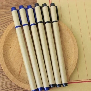 35 adet Kraft kağıt Jel kalem Geri Dönüşüm yaratıcı kalem 14 cm uzunluğunda kağıt ücretsiz kargo