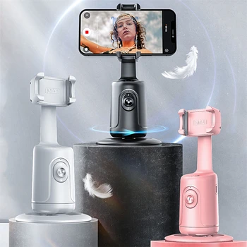 360 Rotasyon Takip Gimbal Sabitleyici Selfie Sopa ile Tripod Monopod Masaüstü İzleme Gimbal Tiktok Canlı Fotoğraf