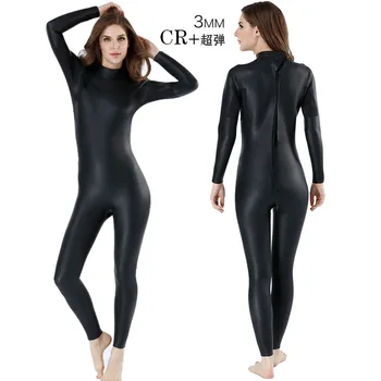 3MM Kadın PU Su Geçirmez Tek Parça SCR Yüzmek Sörf Kış Sıcak Neopren dalgıç kıyafeti Spearfishing Dalış Sualtı Wetsuit
