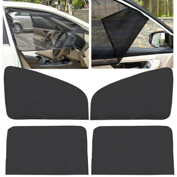 4 Adet Araba Yan Pencere Güneş Gölge Kapak Visor Manyetik Mesh Kalkanı Şemsiyeleri UV Koruma