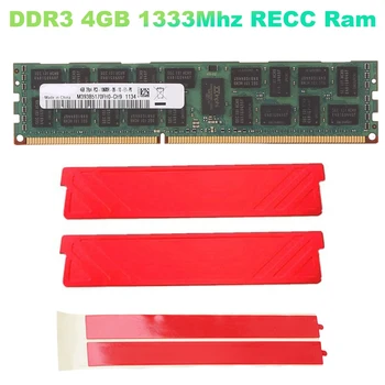 4 GB DDR3 1333 MHz RECC Ram Bellek + soğutma yeleği PC3L-10600R 240Pin 2RX4 1.5 V REG ECC ram bellek İçin X79 X58 Anakart