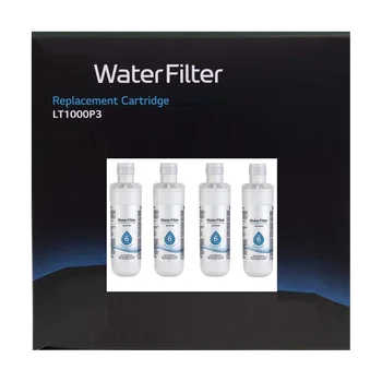 4 Paket LT1000P için Yedek Buzdolabı Su Filtresi, LT1000P3, ADQ747935 200 Galon Buzdolabı Su Filtresi