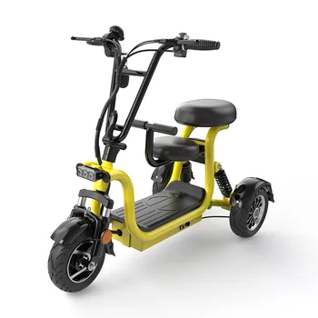 400w Üç Tekerlekli Bisiklet 3 Tekerlekli Elektrikli Scooter Katlanabilir Hareketlilik Scooter Lityum Pil Çıkarılabilir