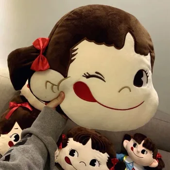 40cm Japonya Fujiya Peko Kız Poko Erkek peluş yastık Sevimli Doldurulmuş Hayvan Oyuncak Bebek Güzel Anime Oyuncaklar Çocuklar Kızlar İçin Sevgililer Hediyeler