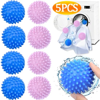 5/1 adet Sihirli Çamaşır Topu Kullanımlık PVC Katı Temizleme Topu Ev Temizlik Çamaşır Makinesi Yumuşatıcı Temizleme Araçları