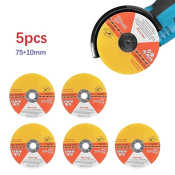 5 adet 75mm Mini Kesme Diski Dairesel Reçine Testere Bıçağı taşlama diski Kesme Diski Çelik Taşlar Kesme açılı taşlama Araçları