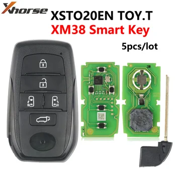 5 adet Yeni XHORSE XM Akıllı Anahtar PCB XSTO20EN FENT.Toyota TOY-T Evrensel Akıllı anahtar için 5 Düğmeli T