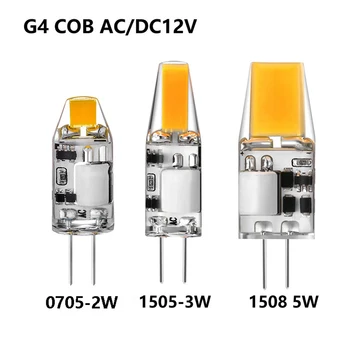 5 w g4 led lamba lampada g4 cob led AC DC 12 v ışık titreşimsiz yerine 360 ışın Açısı Halojen Avize g4 led ampul 5 adet