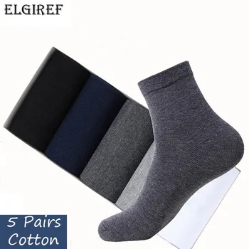 5 çift/ erkek Çorapları Polyester Pamuk Orta Tüp Çorap Yaz İnce Düz Renk Nefes İş erkek Çorapları Erkekler DropShipping