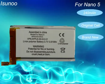 50 adet / grup Orijinal Kalite 3.7 V lityum-iyon yedek pil Pil için iPod Nano 5 5th Gen Pil