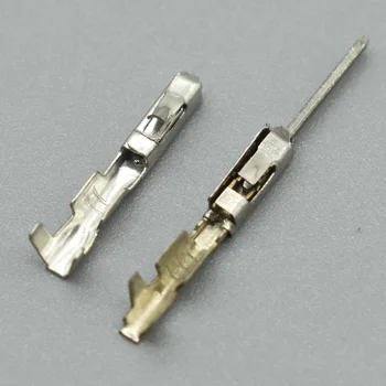 50 adet parça 0.6 mm erkek dişi sıkma terminali otomotiv teli konnektörü metal pimler 963715-1 963716-1 ECU soket kablo demeti