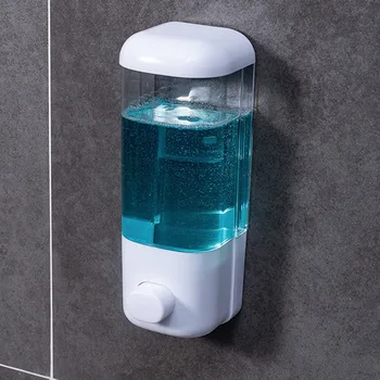500ML Sabunluk banyo duvara monte Duş Şampuan losyon kabı Tutucu Sistemi Olmayan Delikli Otel Tuvalet