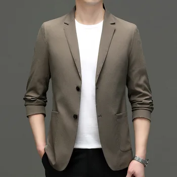 5887-2023men's moda rahat küçük takım elbise erkek Kore versiyonu ince takım elbise 105 ceket düz renk ceket