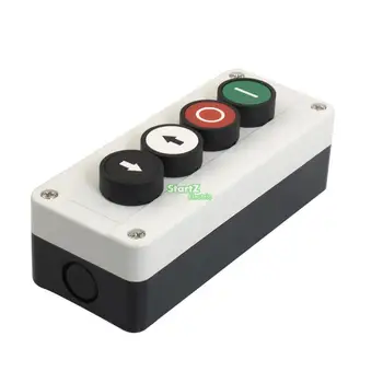 600V 10A NC Kırmızı NO Siyah Beyaz Yeşil İşareti Anlık Buton Anahtarı İstasyonu