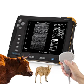 7 inç Ekran Taşınabilir Dışbükey Probu 3.5 MHz Hayvan Ultrason Makinesi Tarayıcı Sonar Veteriner Ultrason Sığır Koyun İçin