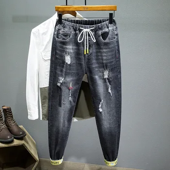 7XL - S Artı Boyutu 2021 İlkbahar Ve Yaz Kot Erkekler Yeni Moda Harajuku Joggers Pantolon Pantolon Erkekler Hip Hop Streetwear Casual Marka