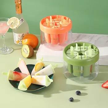 8 İzgaralar Dondurma Kalıp El Yapımı Tatlı Buz Küpü Makinesi Mutfak Kullanımlık Buz Küpü Tepsi Kolay Bırakma Silikon Kalıpları