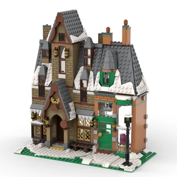877 Pcs + MOC-80404 Hogsmeade Köy Mod Küçük Parçacık Blokları ile Uyumlu 10255(Lisanslı ve LegoArtisan tarafından Tasarlanmış)