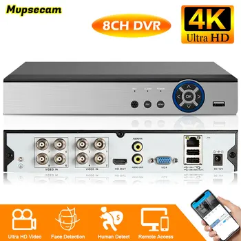 8CH 4K DVR Kaydedici AHD CCTV Dijital HD Video Gözetim Kamera Sistemi Xmeye Akıllı DVR 8MP 5MP 4MP Analog Güvenlik Kamera