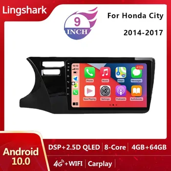 9 inç 2.5 D IPS Dokunmatik Ekran Android 10.0 Araba GPS Navigasyon Sistemi Ana Ünite Honda City 2014 için 2015 2016 2017