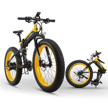 AB ABD depo ODM katlanır bisiklet elektrikli 21 hız 1000W yüksek performanslı 14.5 AH ebike 26 inç yağ lastik dağ bisikleti elektrikli