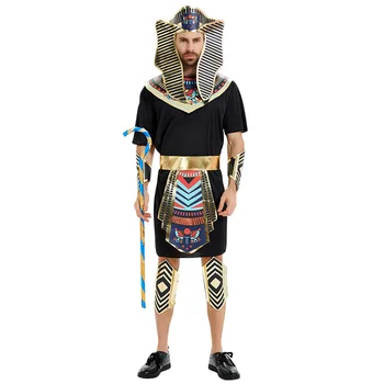 Adam Antik Mısır Firavun Kostüm Anubis Asker Elbise Cadılar Bayramı Fantasia Cosplay süslü elbise