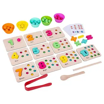 Ahşap Montessori Oyuncaklar Çocuklar İçin İstifleme ahşap bloklar Boncuk Bulmacalar Oyunu Eğitici Çocuk Öğrenme Matematik Oyuncaklar İstifleme Oyunu