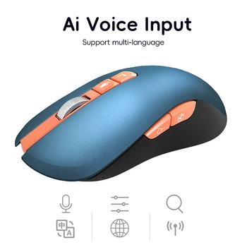 AI Ses Kablosuz Fare Bluetooth Fare USB Şarj Edilebilir Çeviri Sesle Yazma Kontrol Oyun Fareler Ofis Bilgisayar Laptop için