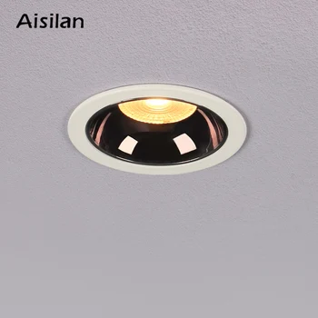 Aisilan Siyah LED Downlight arka plan Spot ışığı parlama önleyici Alüminyum Tavan Lambası CREE Çip CRI 93 için Uygun iç mekan aydınlatması