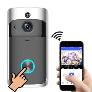 Akıllı IP Video Interkom WI-FI Görüntülü Kapı Telefonu kapı zili WIFI Kapı Zili Kamera Daireler Için IR Alarm Kablosuz Güvenlik Kamera