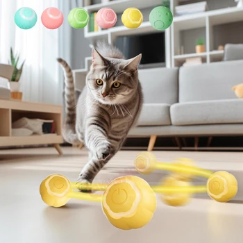 Akıllı Otomatik Haddeleme Kedi Topu Oyuncaklar USB Şarj Elektrikli Oyuncaklar Kediler Yavru Evcil Hayvan Ürünleri Aksesuarları Dropshipping için