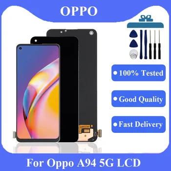 AMOLED OPPO A94 5G CPH2211 lcd ekran dokunmatik ekranlı sayısallaştırıcı grup İçin Yedek A94 5G lcd ekran