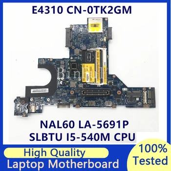 Anakart CN-0TK2GM 0TK2GM TK2GM Dell E4310 NAL60 LA - 5691P Laptop Anakart I5-540M CPU %100 % Tam Test İyi Çalışıyor