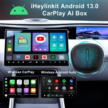 Android 13 Carplay Aı TV Kutusu QCM665 4 + 64G YouTube Netflix Kablosuz Android Otomatik HD Çıkışı Ford Benz Toyota BYD Honda Hyundai