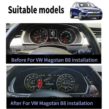 Android 9.0 Metre Ekran VW CC / Magotan Araba Gösterge Ekran ve Araba Multimedya Oynatıcı Araba GPS Navigasyon Radyo