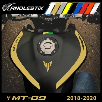 AnoleStix Yansıtıcı Vinil Motosiklet Çıkartmalar Yeni Tankı Eğrisi Çıkartmaları Logo Yamaha MT09 MT-09 FZ09 FZ-09 2018 2019 2020