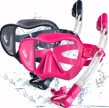 Anti Sis Anti Kaçak Dalış Maskeleri Yumuşak Silikon Dalış Ekipmanları Yüzme Şnorkel Dalış Maskeleri Seti