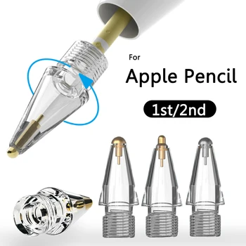 Apple Kalem için 1st 2nd Nesil Anti-aşınma Değiştirme İpuçları İpad Dokunmatik Kalem Gürültüsüz Hassas Kontrol Stylus Ucu Apple