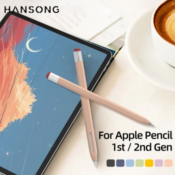 Apple Kalem için silikon kılıf Apple Kalem İçin 1st 2nd Nesil Kapak Tablet Stylus Kalem Kutusu iPad Kalem Aksesuarları Funda