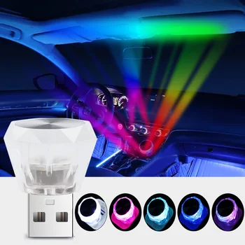 Araba Atmosfer ışıkları Kablosuz USB Araç İç LED Solunum İşıkları Dekorasyon Doğrudan Ekleme Küçük Gece Işıkları Aksesuarları
