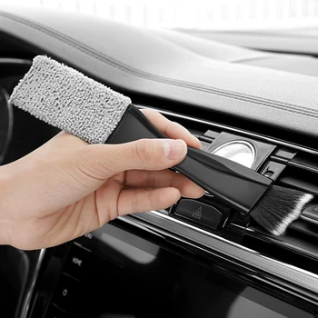 Araba Detaylandırma Fırçası Çift Kafa Fırçalar Araba klima Çıkış Kir Silgi Temizleyici Fırça Plastik Araba Fırça Temizleme Aracı