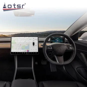Araba Dijital Küme Sanal Enstrüman Pano Linux Ekran Tesla Modeli 3 Y Dijital Performans GPS Navigasyon carplay