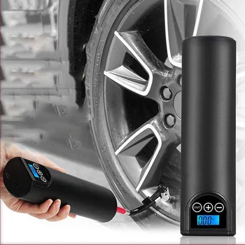 Araba hava pompası Oto Lastikleri Şarj Edilebilir hava pompası Lastik Şişirme Akülü Taşınabilir Kompresör Dijital Araba lastik pompası ile led ışık
