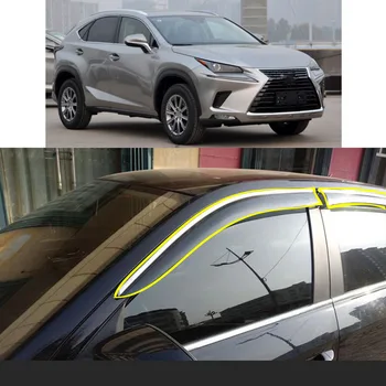 Araba Sticker Plastik pencere camı Rüzgar Visor Yağmur / Güneş koruyucu havalandırma Parçaları Lexus NX200T NX300H 2015 2016 2017 2018 2019 2020