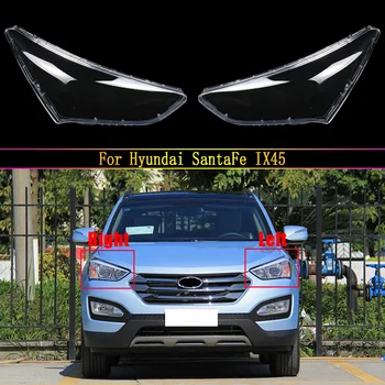 Araba Ön Far Başkanı lamba ışığı Abajur Lamba Kapağı oto camı Lens Kabuk Hyundai Santa Fe İçin IX45 Far Kapağı