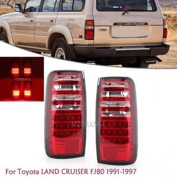 Arka lambaları Toyota Land Cruiser İçin FJ80 1991-1997 LED Arka Lambası Dönüş sinyal ışığı Sis Farları Fren Uyarı Lambası Araba Aksesuarları