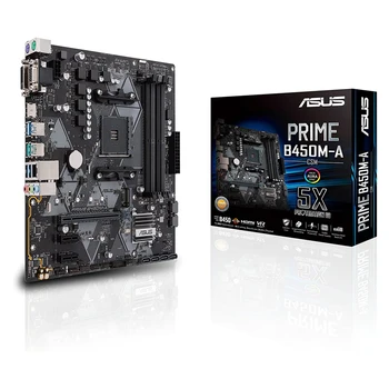 ASUS PRIME B450M-A AMD B450M (Ryzen AM4) M. 2 Destekli Mikro ATX Anakart, HDMI / DVI-D / D-Sub, SATA 6 Gbps, 1 Gb Ethernet