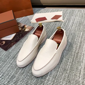 Ayakkabı Kadın Loafer'lar erkek ayakkabısı 2023 Yaz Moda Rahat Lüks Marka Tasarımcısı Deri Bayan rahat ayakkabılar